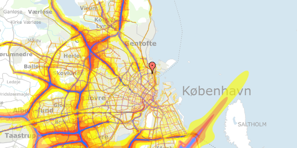 Trafikstøjkort på Kertemindegade 5, 4. , 2100 København Ø