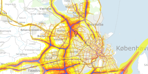 Trafikstøjkort på Kildeager 9, 2. tv, 2700 Brønshøj