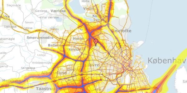 Trafikstøjkort på Kildeager 49, 1. tv, 2700 Brønshøj