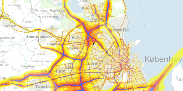 Trafikstøjkort på Kildeager 59, 1. th, 2700 Brønshøj