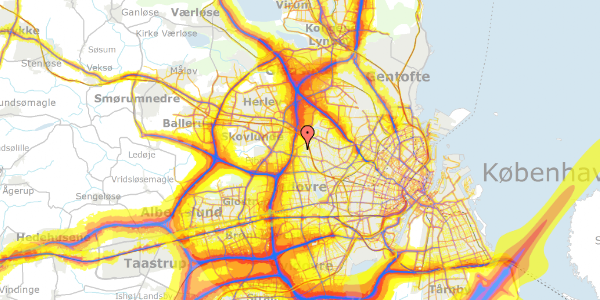 Trafikstøjkort på Kildeløbet 53, 2700 Brønshøj