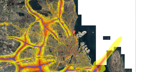 Trafikstøjkort på Kildevældsgade 65, 2. tv, 2100 København Ø