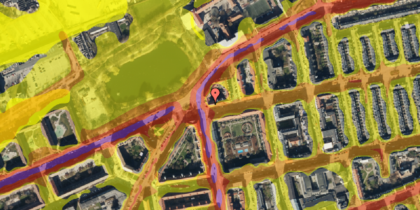 Trafikstøjkort på Kildevældsgade 82, 3. th, 2100 København Ø