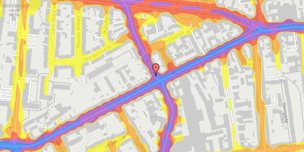 Trafikstøjkort på Kingosgade 1, st. , 1623 København V