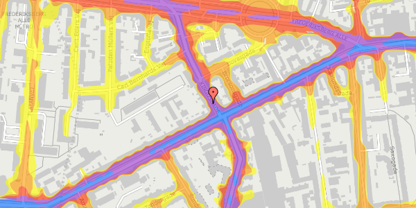 Trafikstøjkort på Kingosgade 3, 2. th, 1623 København V