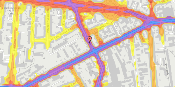 Trafikstøjkort på Kingosgade 5, kl. th, 1623 København V