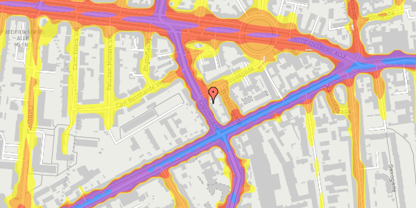 Trafikstøjkort på Kingosgade 6, 1. th, 1623 København V