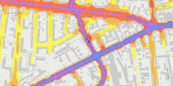 Trafikstøjkort på Kingosgade 9, kl. , 1623 København V