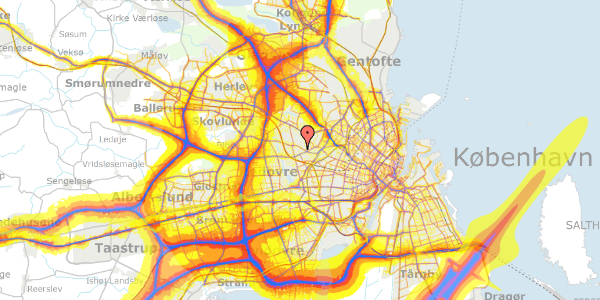 Trafikstøjkort på Kirkebjerg Allé 3, 2720 Vanløse