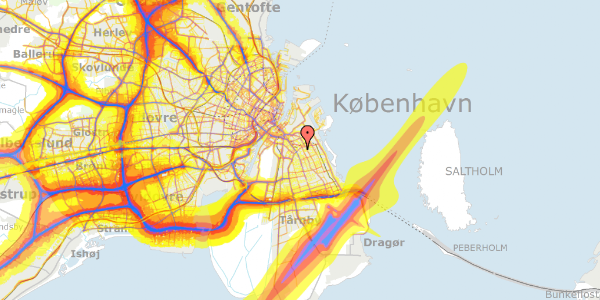 Trafikstøjkort på Kirkegårdsvej 11, st. tv, 2300 København S