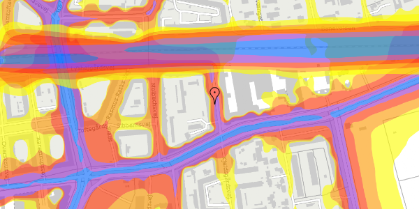 Trafikstøjkort på Kjeldsgårdsvej 12, st. th, 2500 Valby