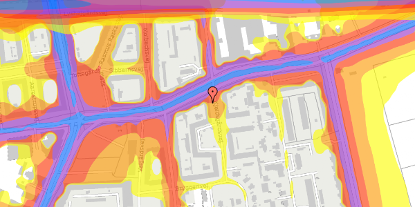 Trafikstøjkort på Kjeldsgårdsvej 20, st. , 2500 Valby