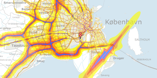 Trafikstøjkort på K.M. Klausens Gade 30, st. tv, 2450 København SV