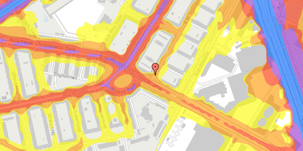 Trafikstøjkort på K.M. Klausens Gade 48, 4. th, 2450 København SV