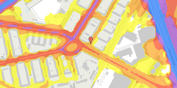 Trafikstøjkort på K.M. Klausens Gade 48, 5. 6e, 2450 København SV