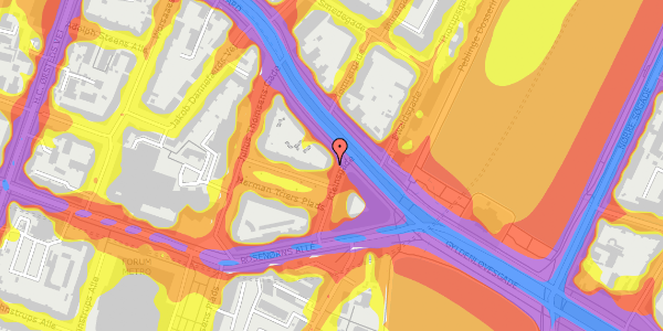 Trafikstøjkort på Kleinsgade 2, 1. th, 1633 København V