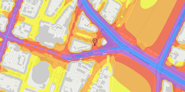 Trafikstøjkort på Kleinsgade 6, 2. , 1633 København V