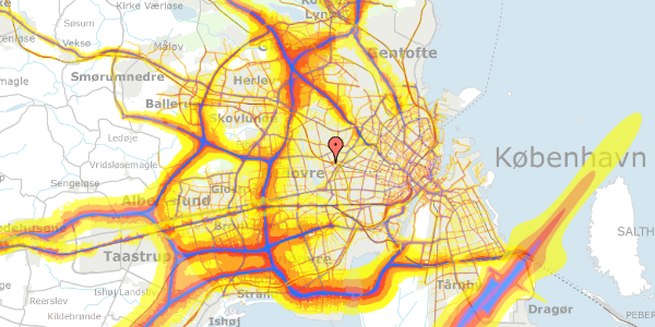 Trafikstøjkort på Klingseyvej 14, 1. , 2720 Vanløse