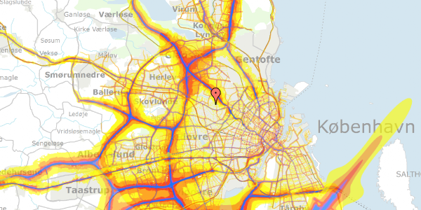 Trafikstøjkort på Klintevej 45, 2700 Brønshøj