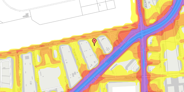 Trafikstøjkort på Klokkerhøjen 15, 3. th, 2400 København NV