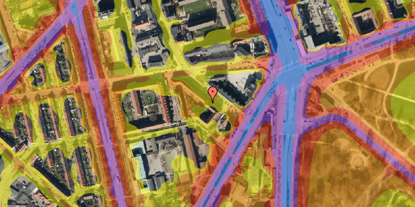 Trafikstøjkort på Klostervænget 6, st. 349, 2100 København Ø