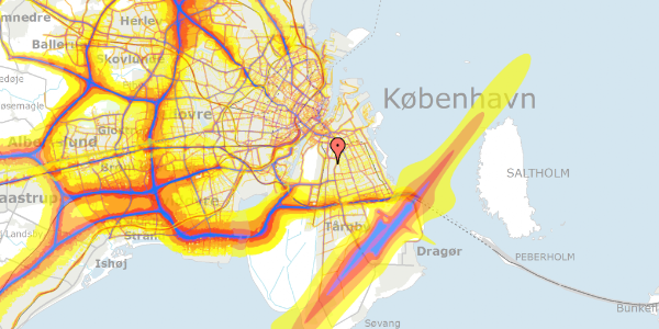 Trafikstøjkort på Knapmagerstien 12, 2300 København S