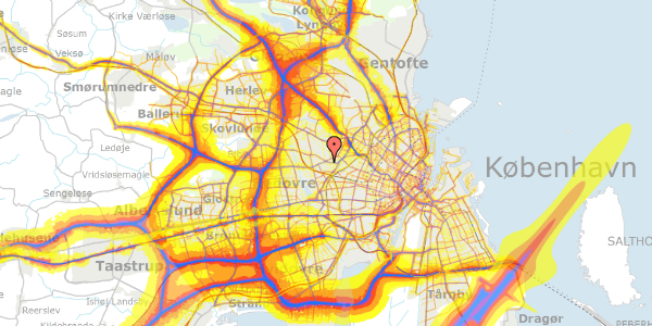 Trafikstøjkort på Knivholtvej 9, 1. th, 2720 Vanløse