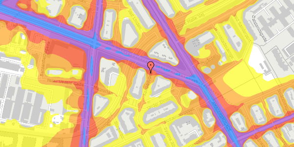 Trafikstøjkort på Kongedybet 2, kl. , 2300 København S