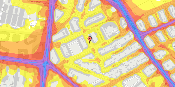 Trafikstøjkort på Kongedybet 24, 1. th, 2300 København S