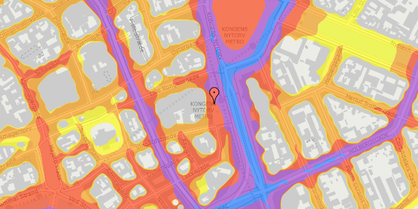 Trafikstøjkort på Kongens Nytorv 13, 6. , 1050 København K