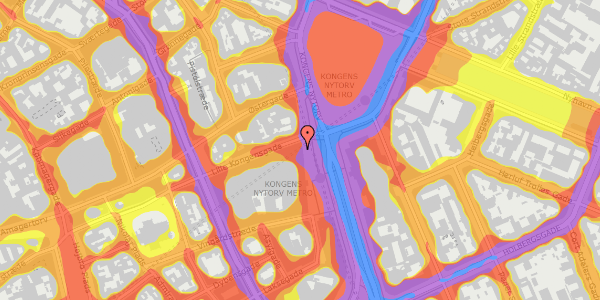 Trafikstøjkort på Kongens Nytorv 17, 2. , 1050 København K