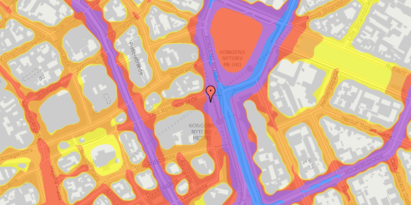 Trafikstøjkort på Kongens Nytorv 17, 3. , 1050 København K