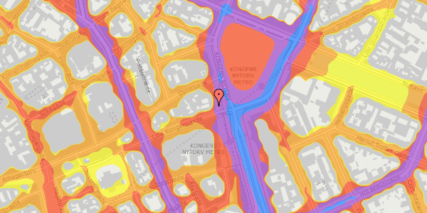 Trafikstøjkort på Kongens Nytorv 19, 3. , 1050 København K