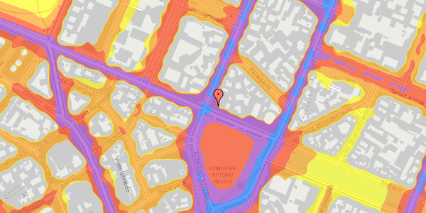 Trafikstøjkort på Kongens Nytorv 24, 1. , 1050 København K