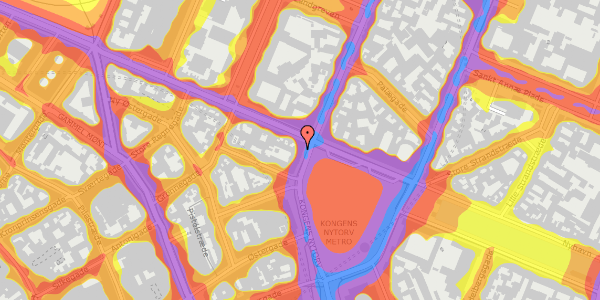 Trafikstøjkort på Kongens Nytorv 26, kl. , 1050 København K