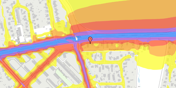 Trafikstøjkort på Kongeslusen 3, 2610 Rødovre
