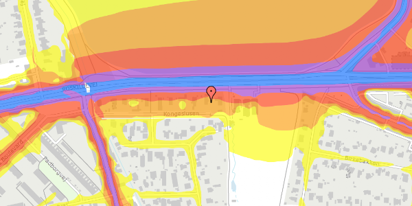 Trafikstøjkort på Kongeslusen 19, 2610 Rødovre
