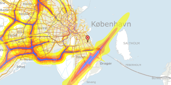 Trafikstøjkort på Kongovej 6, st. , 2300 København S