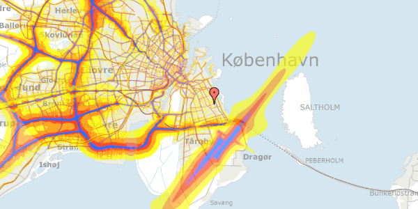 Trafikstøjkort på Kongovej 33, 1. mf, 2300 København S