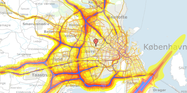 Trafikstøjkort på Kongsdalvej 8, 2720 Vanløse