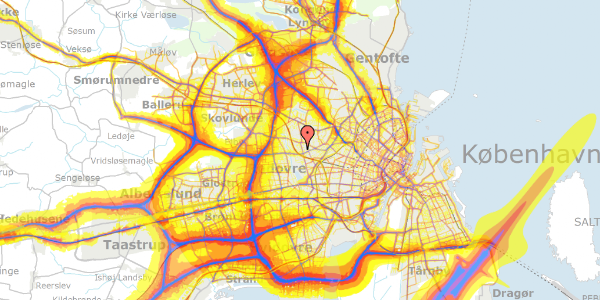 Trafikstøjkort på Kongsdalvej 27, 2720 Vanløse