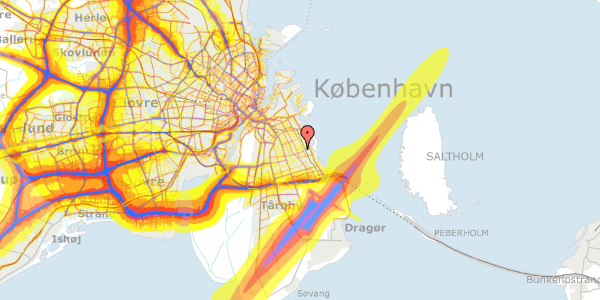 Trafikstøjkort på Koreavej 17A, 2300 København S