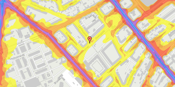 Trafikstøjkort på Kornblomstvej 9, 3. tv, 2300 København S