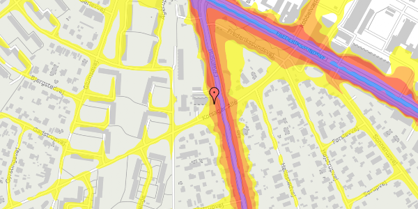 Trafikstøjkort på Korsager Allé 14, kl. , 2700 Brønshøj