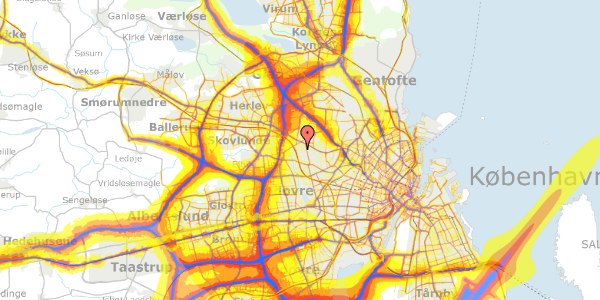 Trafikstøjkort på Korsager Allé 53, 2700 Brønshøj