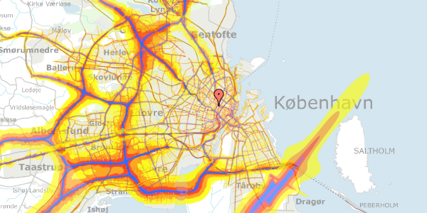 Trafikstøjkort på Korsgade 12C, 1. 6, 2200 København N