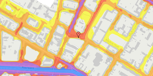 Trafikstøjkort på Korsgade 45, st. th, 2200 København N