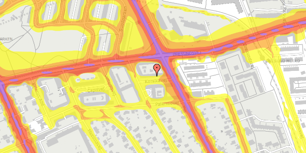 Trafikstøjkort på Korsikavej 5, st. tv, 2300 København S