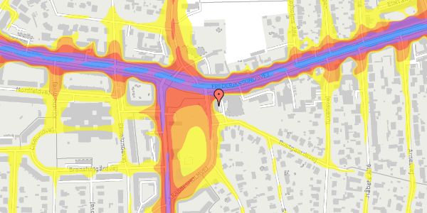 Trafikstøjkort på Krabbesholmvej 3, st. , 2700 Brønshøj