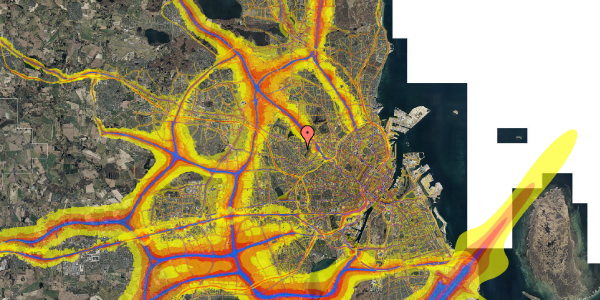 Trafikstøjkort på Krabbesholmvej 21, st. th, 2700 Brønshøj